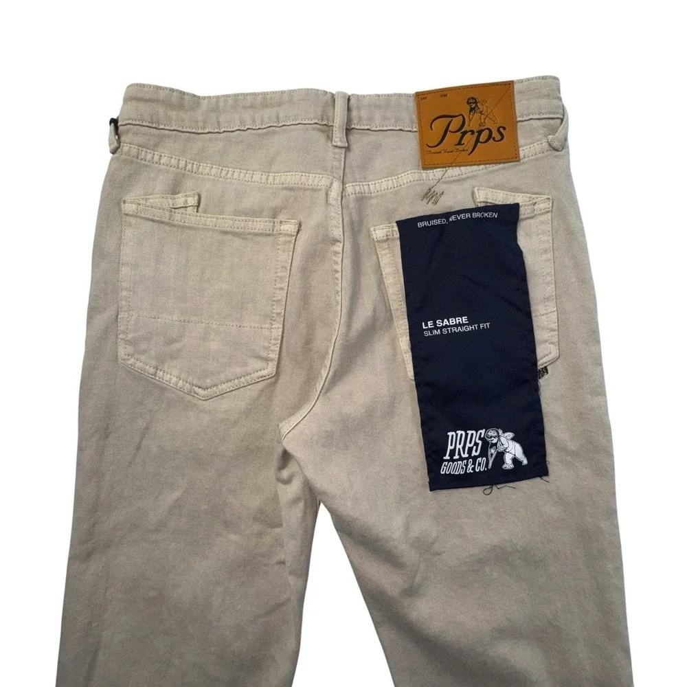 PRPS Goods & Co Le Sabre Slim Straight Fit Jeans Mens 30x33 Japanese Denim NWT - Picture 8 of 13